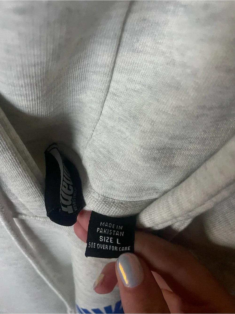 Light Gray Pullover Hoodie Montauket Montauk Sz Large